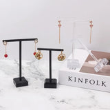 Mini Metal Earring Holder Acrylic Hook Hanger Counter Box Jewelry Storage Bag