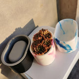 Small Oval Flowerpot Mold for Succulent Plants Resin Casting