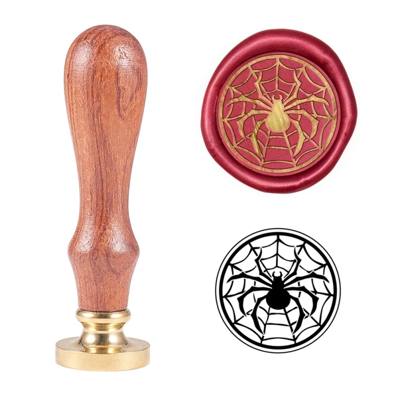 Spider Web Wax Seal Stamp Halloween Party Invitation Sealing Stamp 25mm