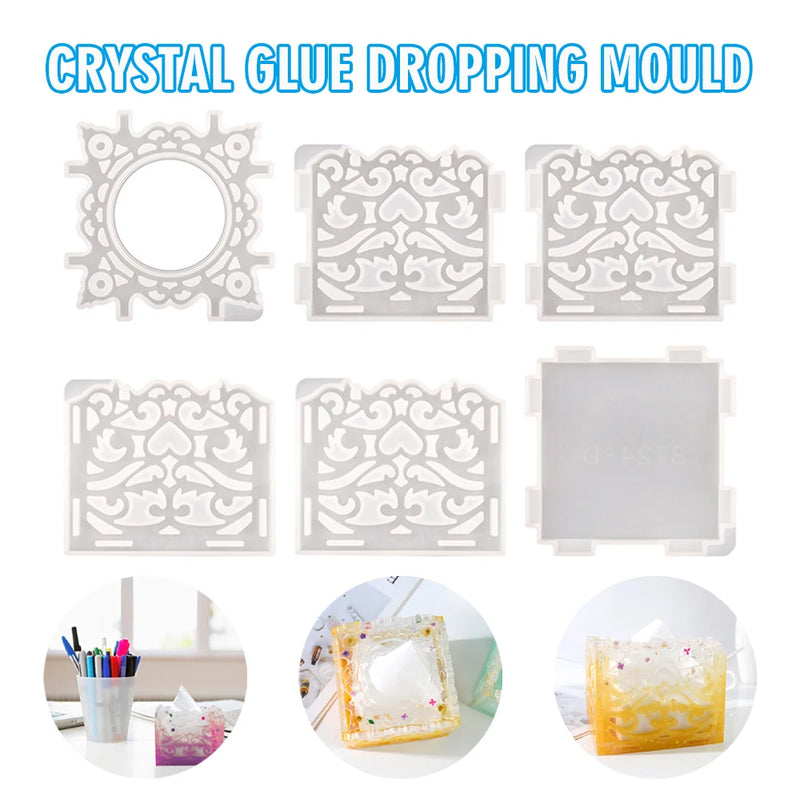 Square Tissue Box Jewelry Storage Silicone Mold Resin Mould DIY Craft