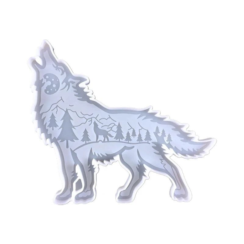 Wolf Totem Epoxy Mould for Gothic Wall Decor