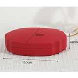 15.5x10.5x4.8cm Red/Green/Blue PU Leather Jewelry Storage Box