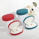 15.5x10.5x4.8cm Red/Green/Blue PU Leather Jewelry Storage Box