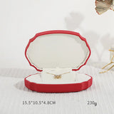 15.5x10.5x4.8cm Red/Green/Blue PU Leather Jewelry Storage Box
