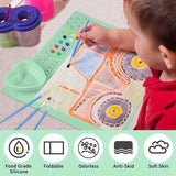 20x16 Inch Silicone Craft Mat for Resin Casting with Draw Cup - Green
