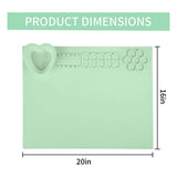 20x16 Inch Silicone Craft Mat for Resin Casting with Draw Cup - Green