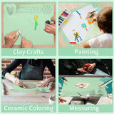 Silicone Painting Mat 20x16 Inch for Resin Casting with Cup - Draw Green