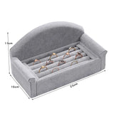 23x10x11cm Black/Gray Ring Display Stand Solid Wood Earrings Storage Stand