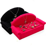 23x10x11cm Black/Gray Ring Display Stand Solid Wood Earrings Storage Stand