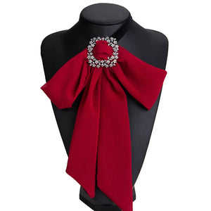 Exaggerated Chiffon Necklace for Women Rhinestone Bohemian Neck Chain