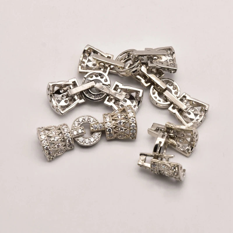 1 Pcs Silver Plated Metal Breasted Clasps for Jewelry Making