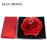 3D Paper Rose Flower Ring Box Engagement/Wedding Ring Surprise
