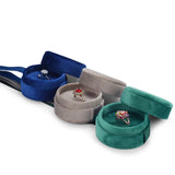 Velvet Ring Necklace Storage Box with Bowknot - Red/Blue/Gray