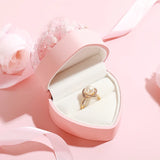 Pink/Deep Blue Dried Flower Ring Pendant Box 520 Propose Ring Jewelry Storage