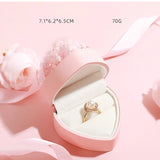 Pink/Deep Blue Dried Flower Ring Pendant Box 520 Propose Ring Jewelry Storage