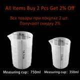 Clear Silicone Measuring Cup 750/350ML for DIY Jewelry Making