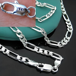 925 Silver 4MM Chain Necklace 16-30 Inch Length