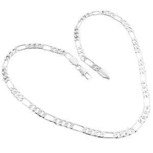 925 Silver 4MM Chain Necklace 16-30 Inch Length