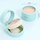 Portable PU Mirror Jewelry Organizer Box Travel Storage