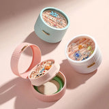 Portable PU Mirror Jewelry Organizer Box Travel Storage