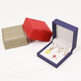 9x9x4cm Pu Brushed Leather Jewelry Set Box Mini Ring Necklace Earring Box