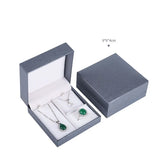 Red/Blue/Gold/Silver Brushed Leather Jewelry Set Box
