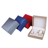 Red/Blue/Gold/Silver Brushed Leather Jewelry Set Box