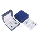 Red/Blue/Gold/Silver Brushed Leather Jewelry Set Box