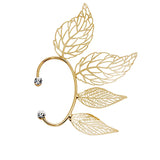 Elf Ear Cuff Maple Leaf Zircon Earring Fairy Cosplay