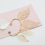 Elf Ear Cuff Maple Leaf Zircon Earring Fairy Cosplay