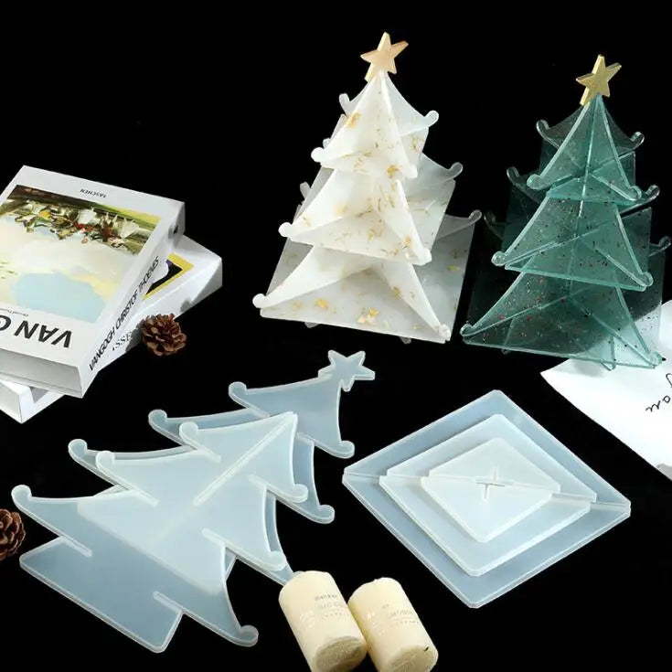 Christmas Tree Epoxy Resin Mold - Big Storage Box Silicone Mold