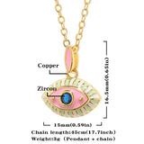 Colorful Evil Eye Pendant Necklace Boho Enamel Eye Choker for Women