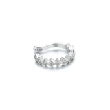 Crystal Wave Cross Ear Cuff Clip Earrings Non-pierced Jewelry