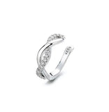 Crystal Wave Cross Ear Cuff Clip Earrings Non-pierced Jewelry