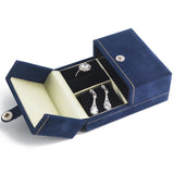 Double Open Suede Mini Set Box Ring Earrings Pendant Necklace Storage Box