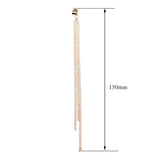 European Long Metal Chains Tassel Earring for Women Ear Cuff
