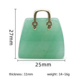 Handbag Shape Natural Stone Pendants for Jewelry Making
