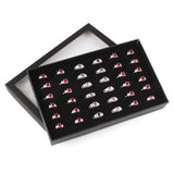 Practical 36 Slots Ring Storage Jewelry Organizer Holder with Transparent Window