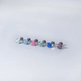 F136 Titanium Four Claw Opal Lip Studs