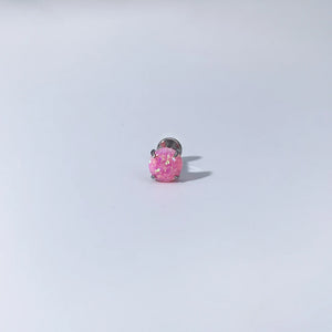 F136 Titanium Four Claw Opal Lip Studs