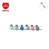 F136 Titanium Four Claw Opal Lip Studs