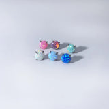 F136 Titanium Four Claw Opal Lip Studs