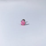 F136 Titanium Four Claw Opal Lip Studs