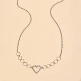 Women Silver Waist Chain Hollow Heart Crystal Body Chain Gift