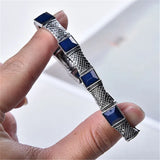 Vintage Silver Charm Elastic Bracelet for Men & Women