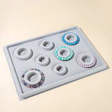 Gray Flocked Bead Board Bracelet Necklace Organizer Tray Jewelry DIY Craft Tool