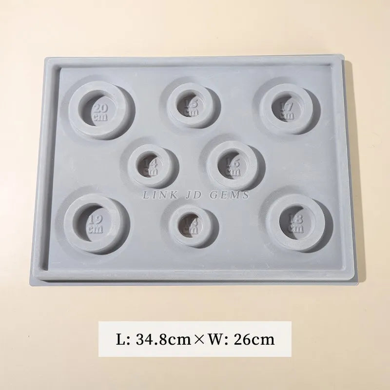 Gray Flocked Bead Board Bracelet Necklace Organizer Tray Jewelry DIY Craft Tool