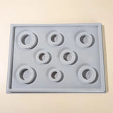 Gray Flocked Bead Board Bracelet Necklace Organizer Tray Jewelry DIY Craft Tool