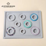 Gray Flocked Bead Board Bracelet Necklace Organizer Tray Jewelry DIY Craft Tool