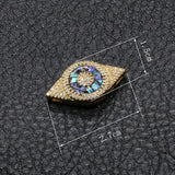 CZ Shell Eye Charms Pendants Copper Jewelry Making